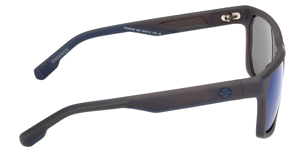 Harley-Davidson HD00028 20X 60 - Matte Gray / Blue Mirrored #id:hd0002820x_s:104130