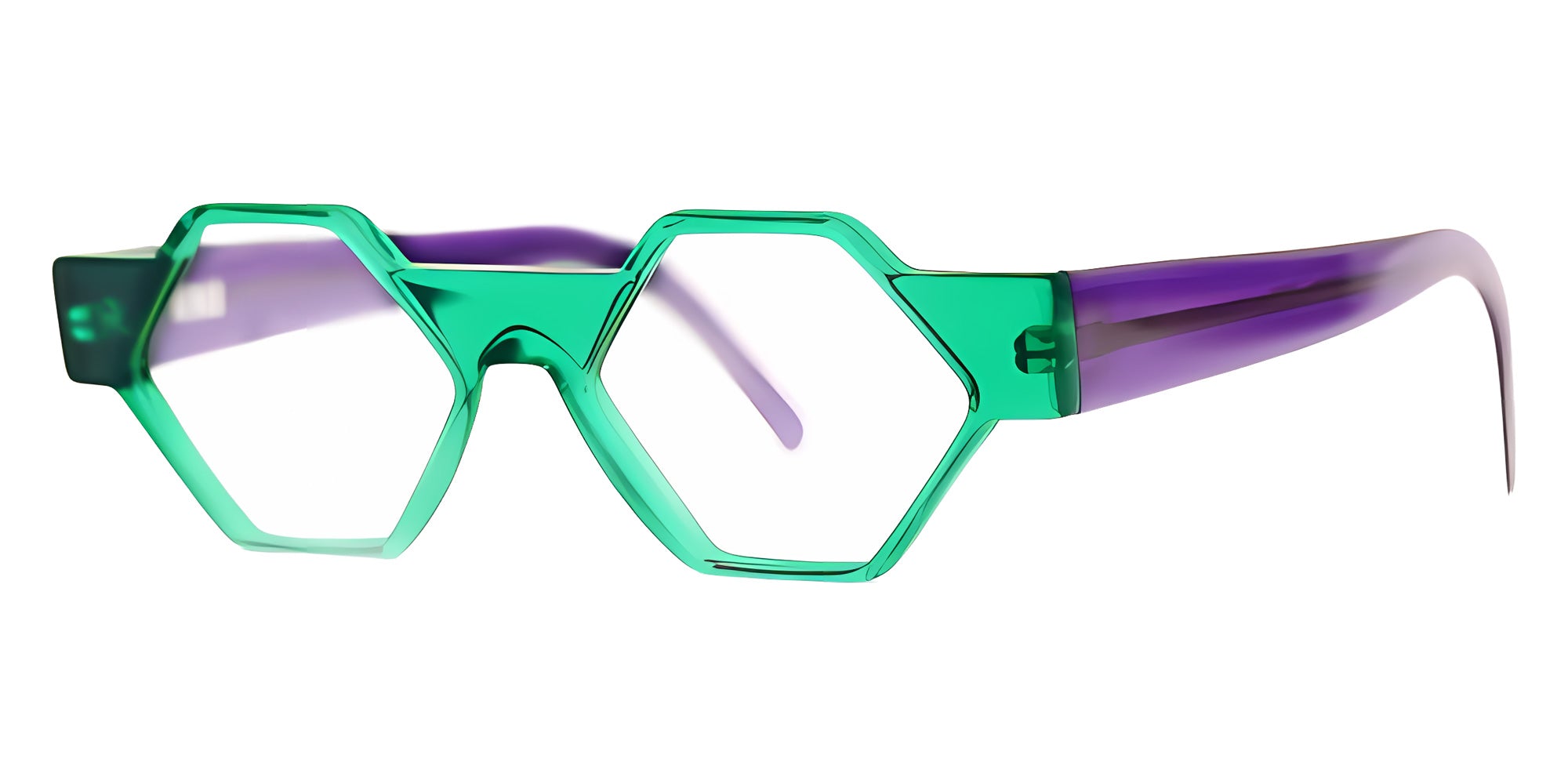 Henau HEXAGONO 2436 48 - Green Transparent/Transparent Purple #id:henhexagono2436_s:100105