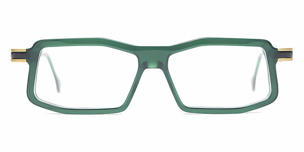 Green Transparent/Gold / 55-13-150