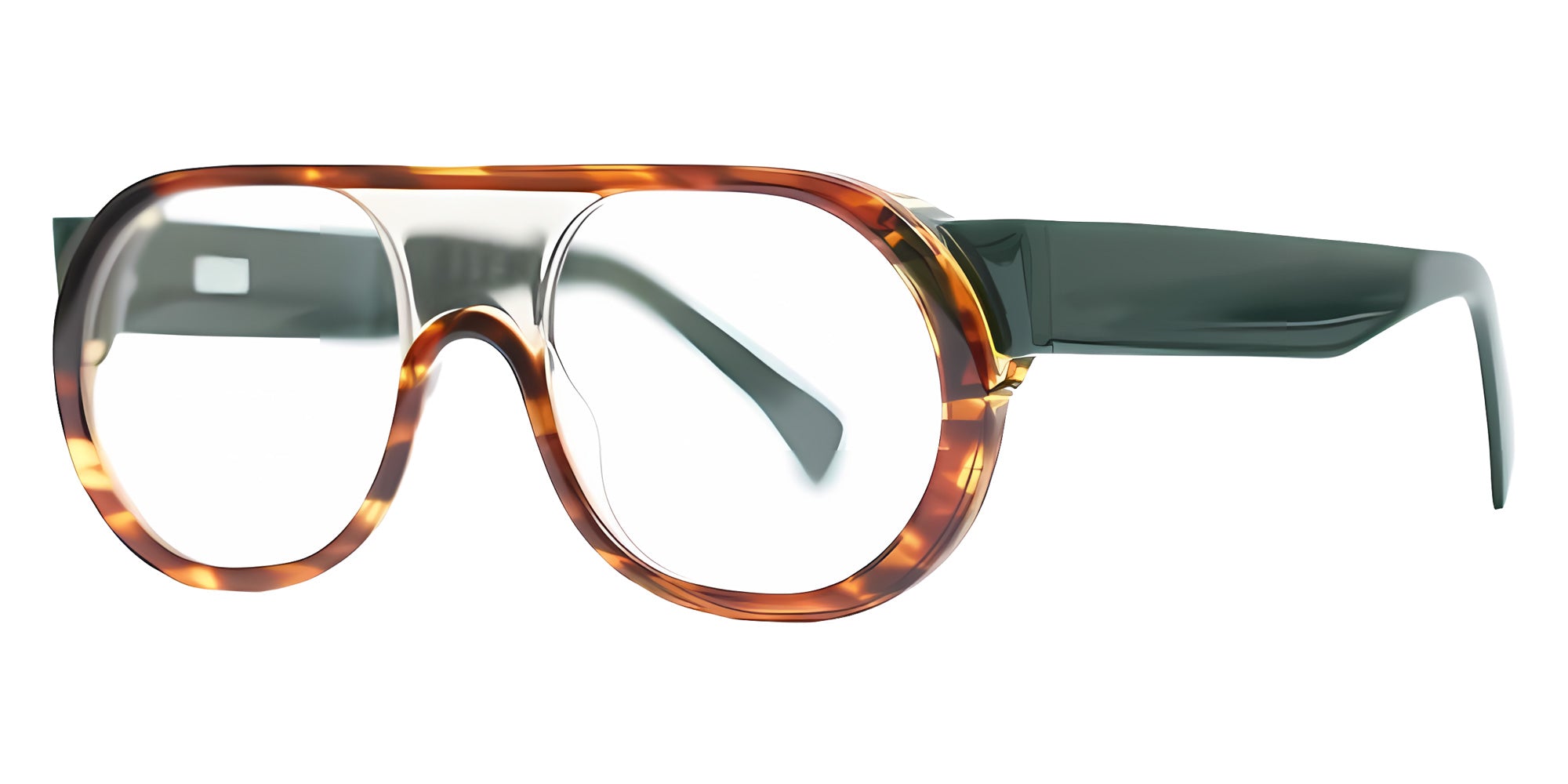 Henau VEGA 1H34 53 - Light Horn Transparent/Light Brown Transparent/Green #id:henvega1h34_s:100105