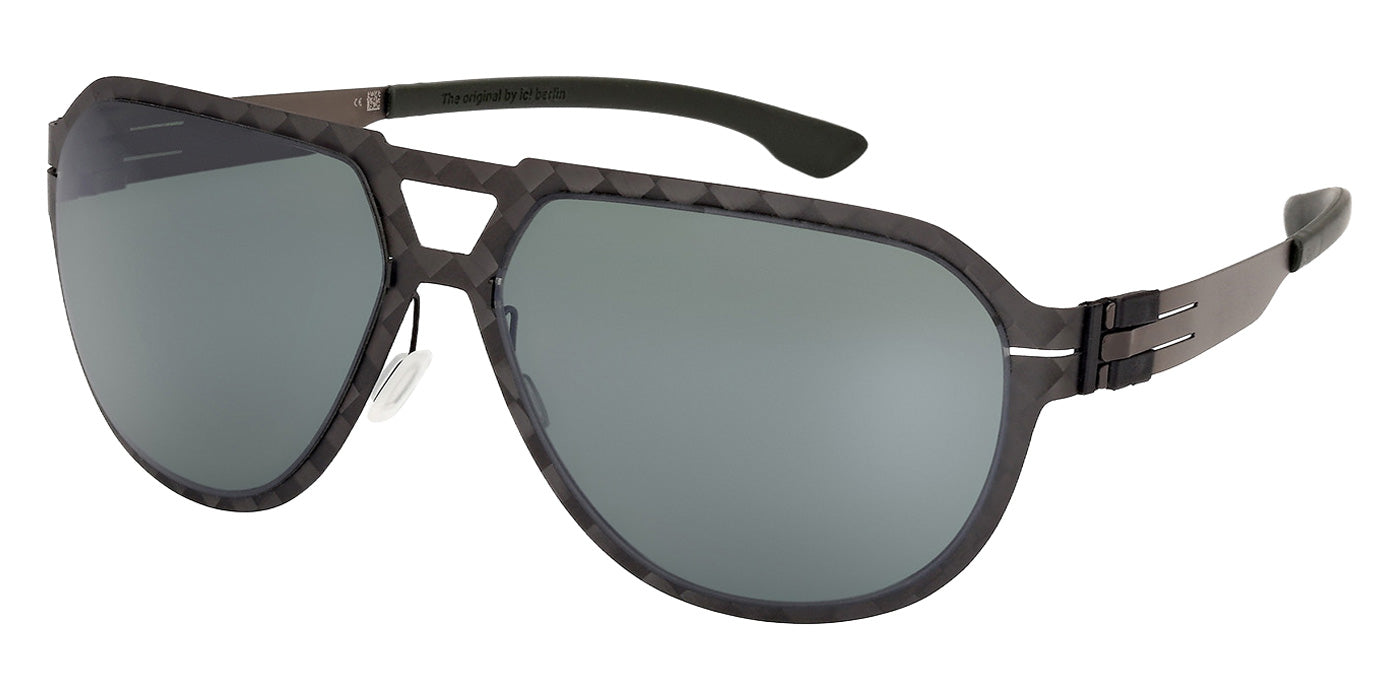ic! berlin IC0008 FLX_S04 02R 61 - Matte Black / Green Polarized #id:ic000802r_s:100105