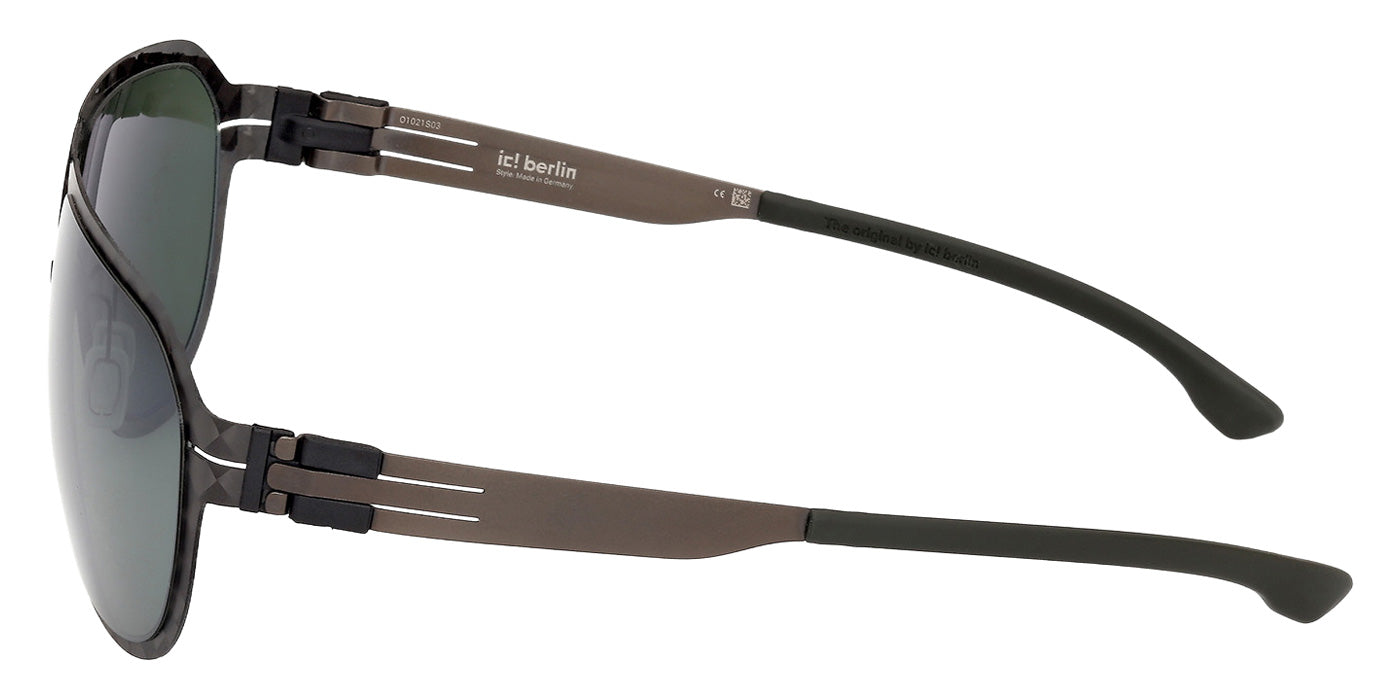 ic! berlin IC0008 FLX_S04 02R 61 - Matte Black / Green Polarized #id:ic000802r_s:100110