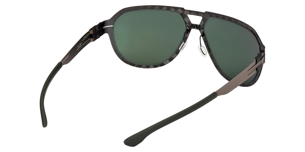 ic! berlin IC0008 FLX_S04 02R 61 - Matte Black / Green Polarized #id:ic000802r_s:100125
