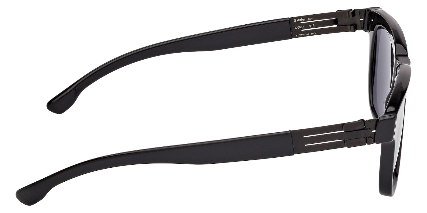 ic! berlin IC0067 GABRIEL 01A 52 - Shiny Black / Smoke #id:ic006701a_s:100130
