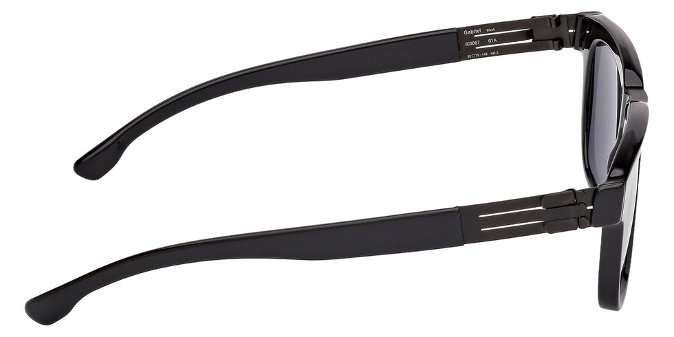 ic! berlin IC0067 GABRIEL 01A 52 - Shiny Black / Smoke #id:ic006701a_s:100130
