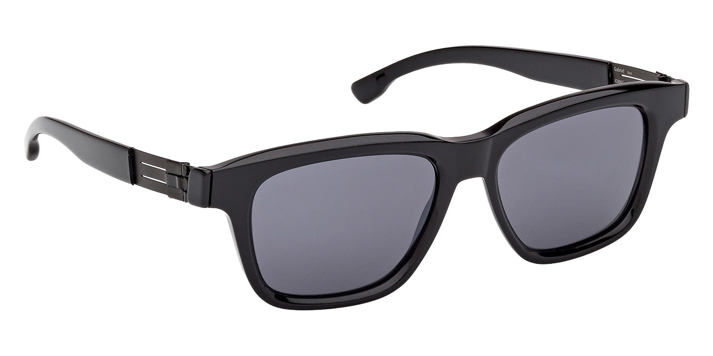 ic! berlin IC0067 GABRIEL 01A 52 - Shiny Black / Smoke #id:ic006701a_s:100135