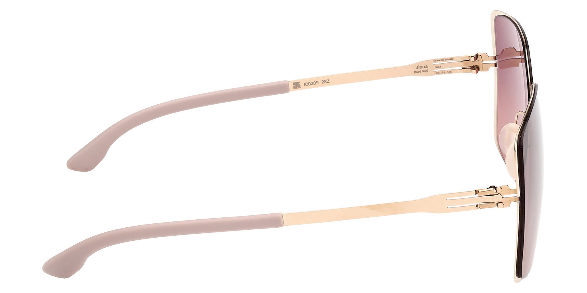 ic! berlin IC0209-D 28Z 59 - Matte Sandblasted Dark Ruthenium / Gradient or Mirrored Violet 28Z #id:ic0209d28z_s:106130