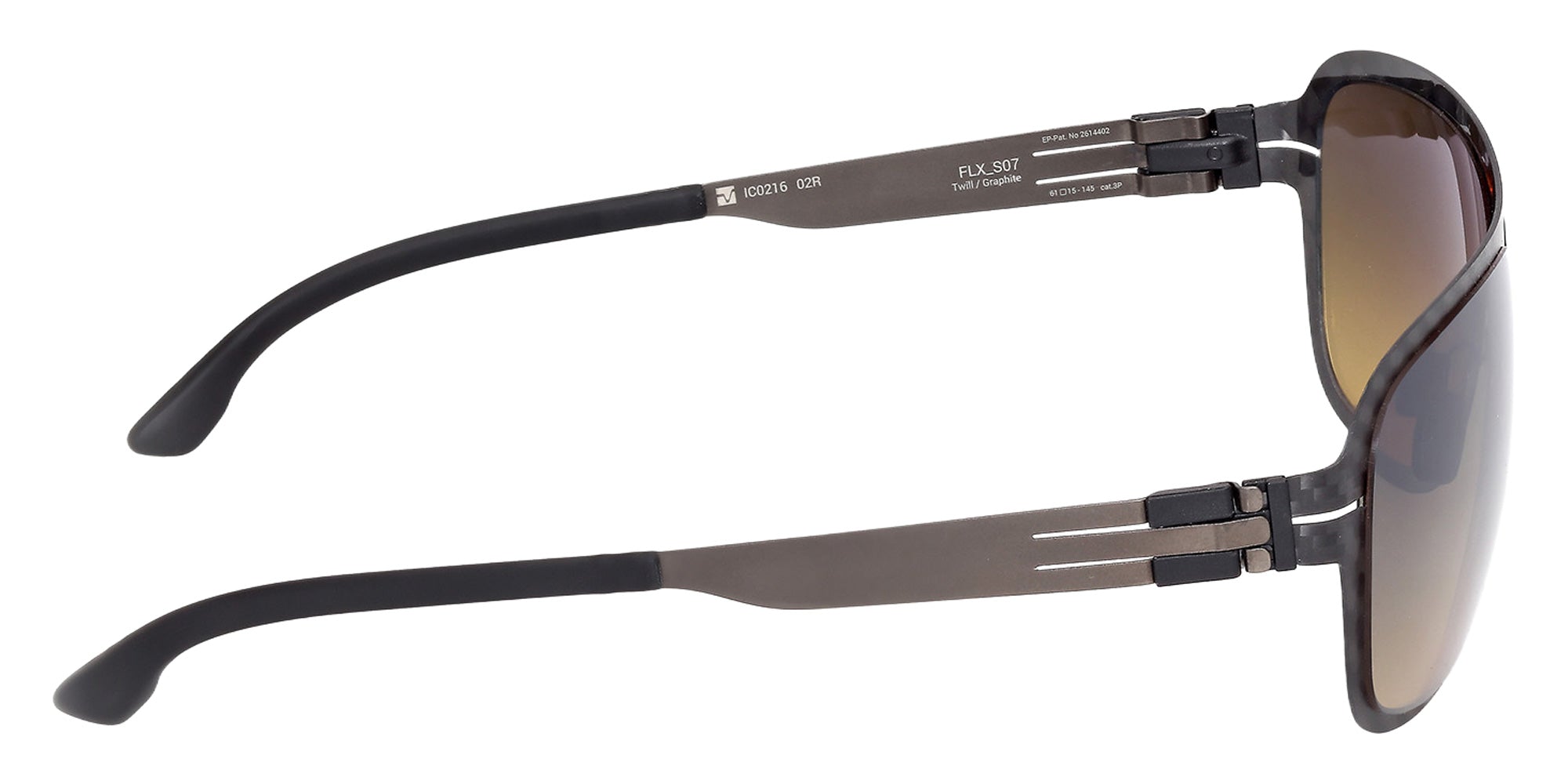 ic! berlin IC0216 02R 61 - Matte Black / Green Polarized 02R #id:ic021602r_s:104130