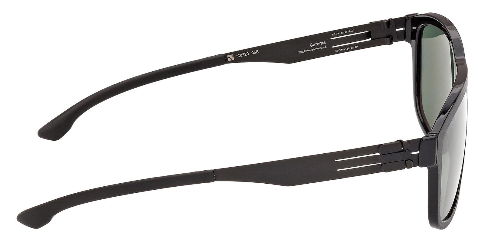 ic! berlin IC0220 GAMMA 05R 62 - Black/Monocolor / Green Polarized #id:ic022005r_s:100130