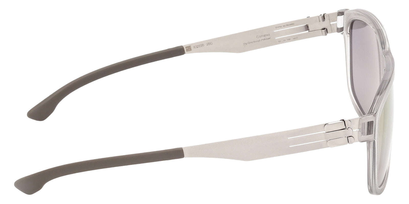 ic! berlin IC0220 GAMMA 20C 62 - Matte Antiqued Gunmetal / Smoke Mirrored #id:ic022020c_s:102130