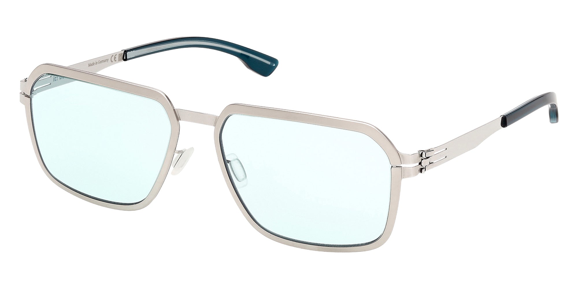 ic! berlin IC0226 15V 57 - Shiny Satin Gunmetal / Blue Photochromic 15V #id:ic022615v_s:100105