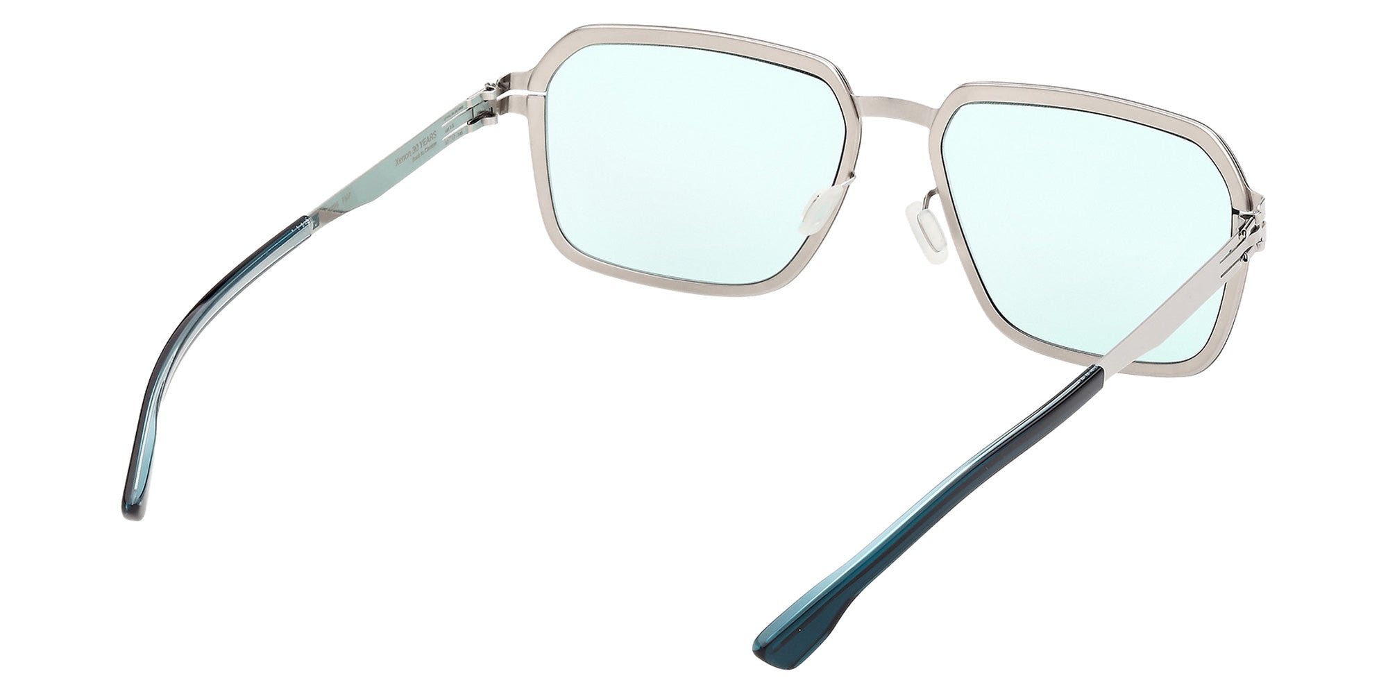 ic! berlin IC0226 15V 57 - Shiny Satin Gunmetal / Blue Photochromic 15V #id:ic022615v_s:100125