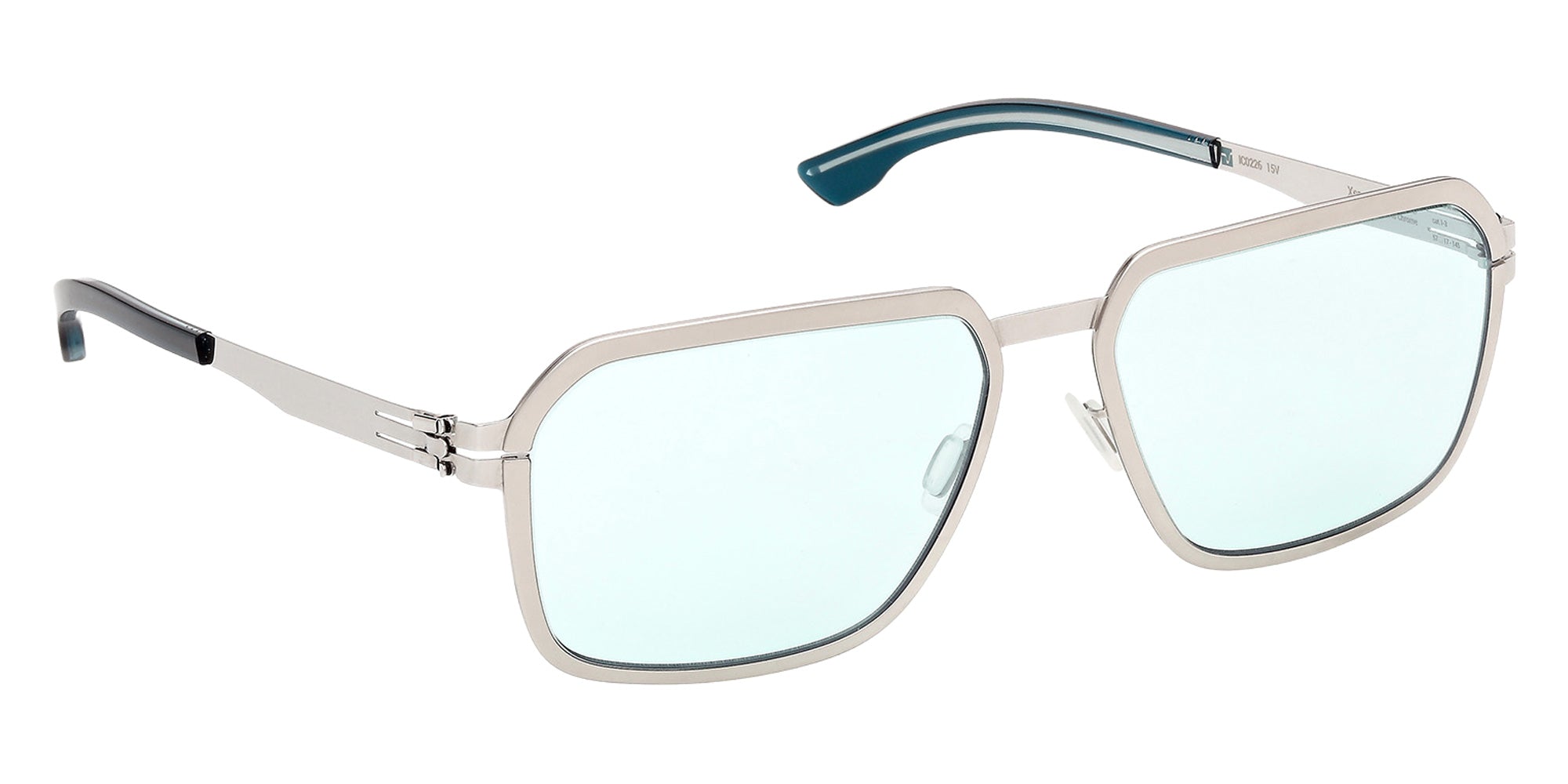 ic! berlin IC0226 15V 57 - Shiny Satin Gunmetal / Blue Photochromic 15V #id:ic022615v_s:100135