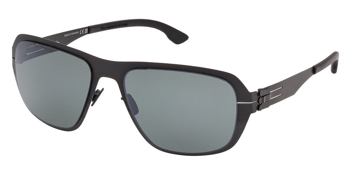 ic! berlin IC0230 BENCE 05R 57 - Black/Monocolor / Green Polarized #id:ic023005r_s:100105