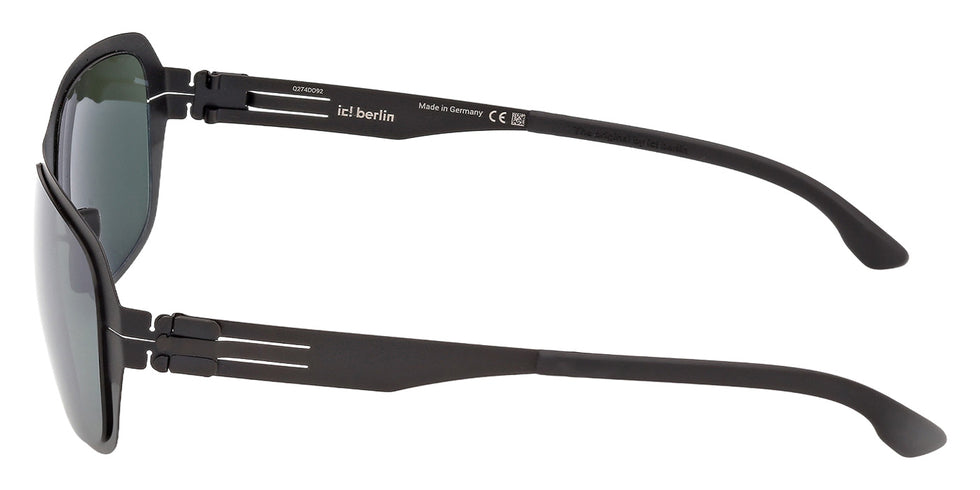 ic! berlin IC0230 BENCE 05R 57 - Black/Monocolor / Green Polarized #id:ic023005r_s:100110