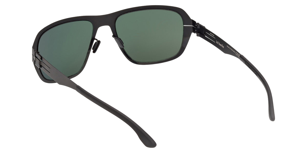 ic! berlin IC0230 BENCE 05R 57 - Black/Monocolor / Green Polarized #id:ic023005r_s:100115