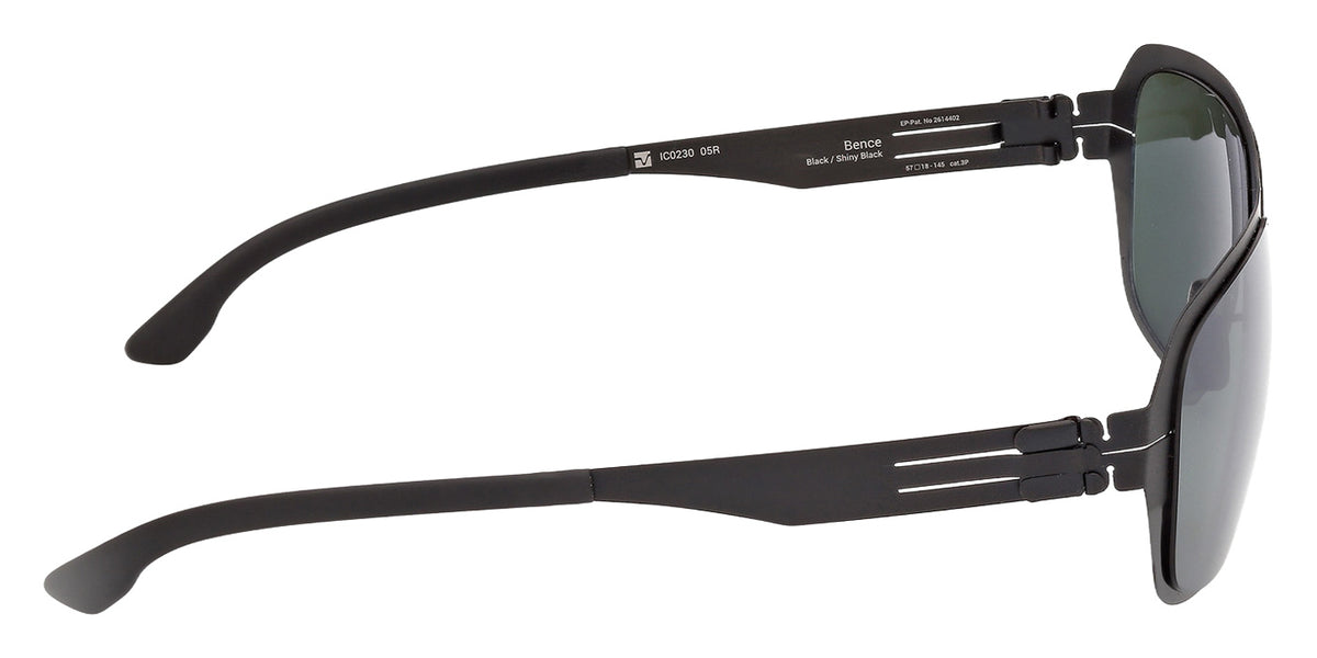 ic! berlin IC0230 BENCE 05R 57 - Black/Monocolor / Green Polarized #id:ic023005r_s:100130