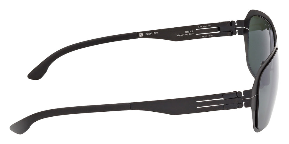 ic! berlin IC0230 BENCE 05R 57 - Black/Monocolor / Green Polarized #id:ic023005r_s:100130