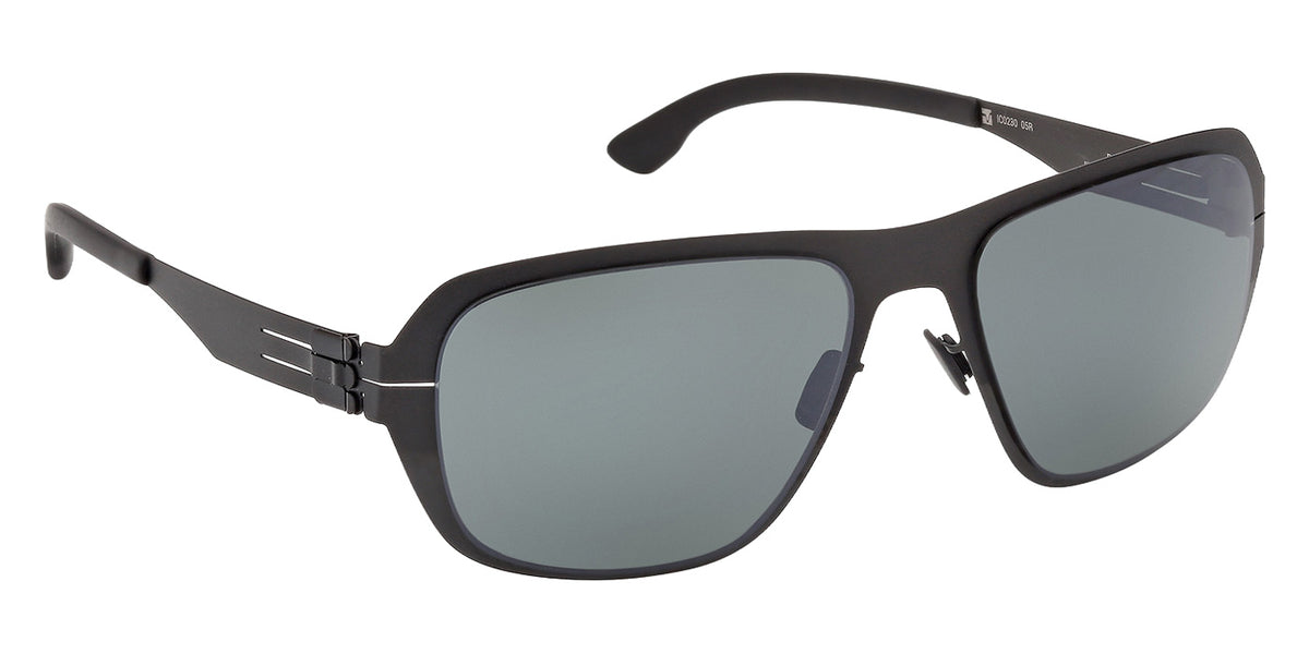 ic! berlin IC0230 BENCE 05R 57 - Black/Monocolor / Green Polarized #id:ic023005r_s:100135
