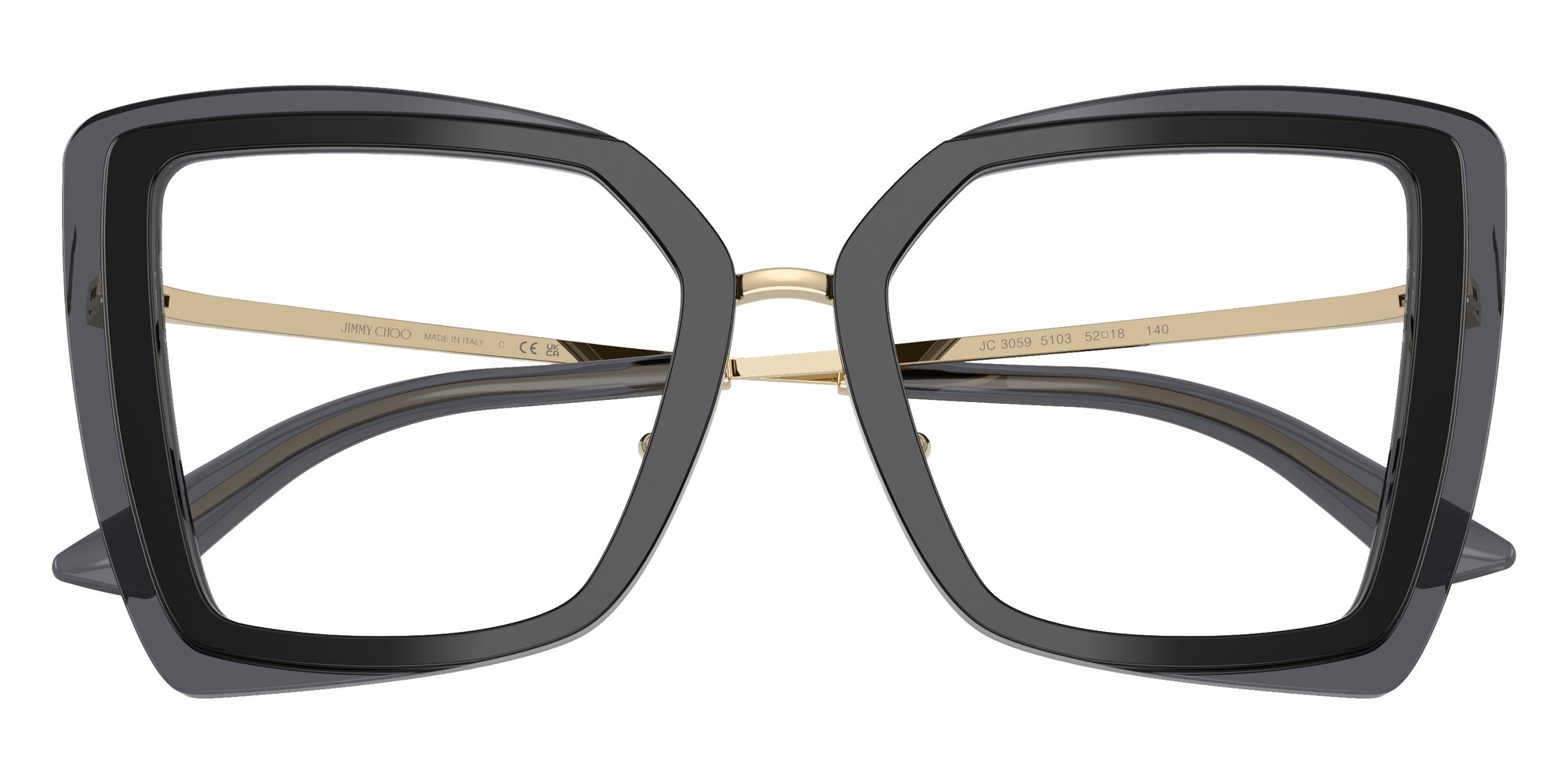 Jimmy Choo JC3059 5103 50 - Black/Transparent Gray #id:jc30595103_s:104120