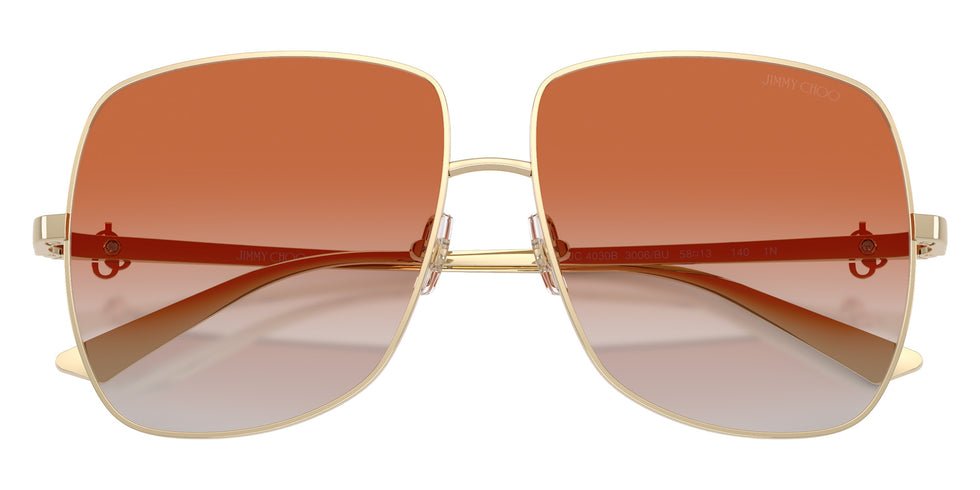 Jimmy Choo JC4030B 3006BU 58 - Pale Gold / Gray Gradient Orange #id:jc4030b3006bu_s:104120