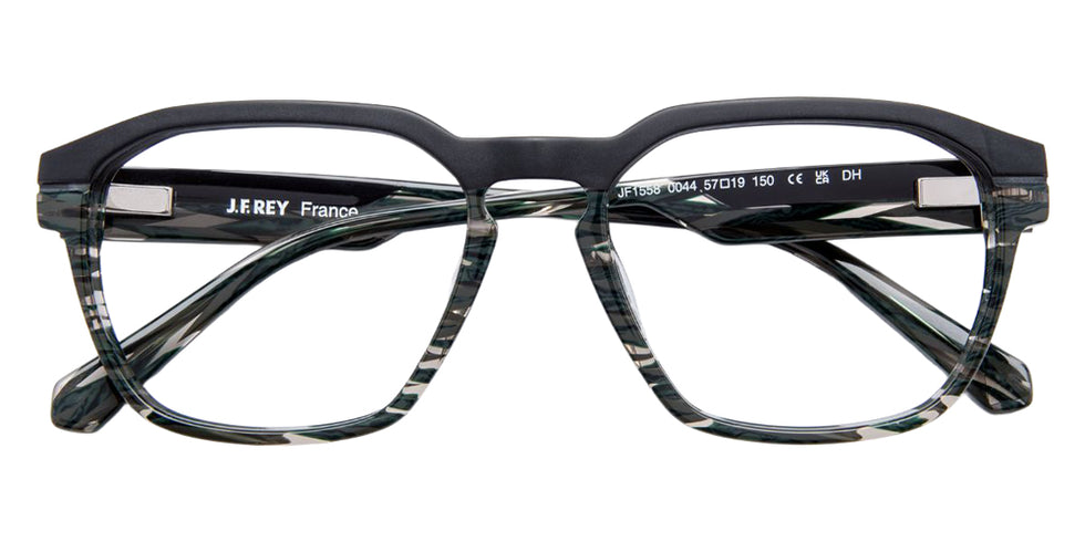 J.F. Rey JF1558 0044 57 - Matte Black/Green #id:jfrjf15580044_s:100100