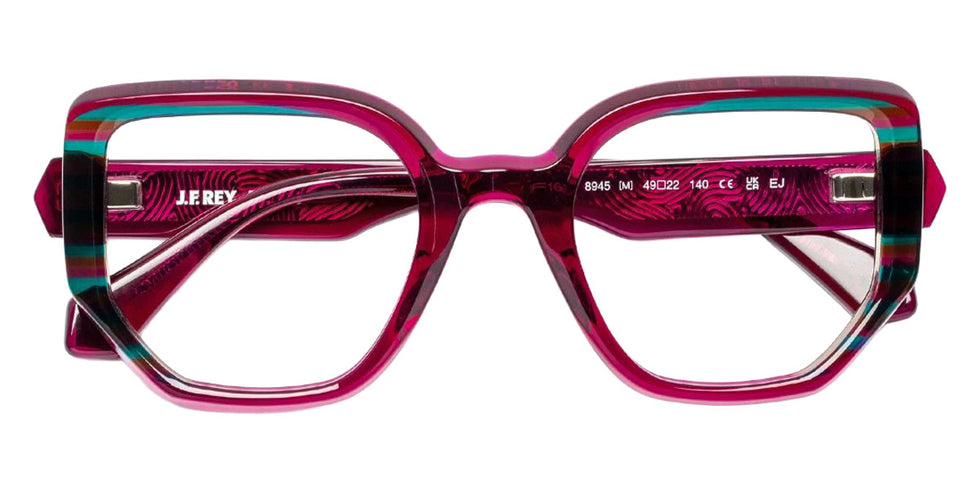 J.F. Rey JF1602 8945 49 - Plum/Green and Striped Peach #id:jfrjf16028945_s:108100