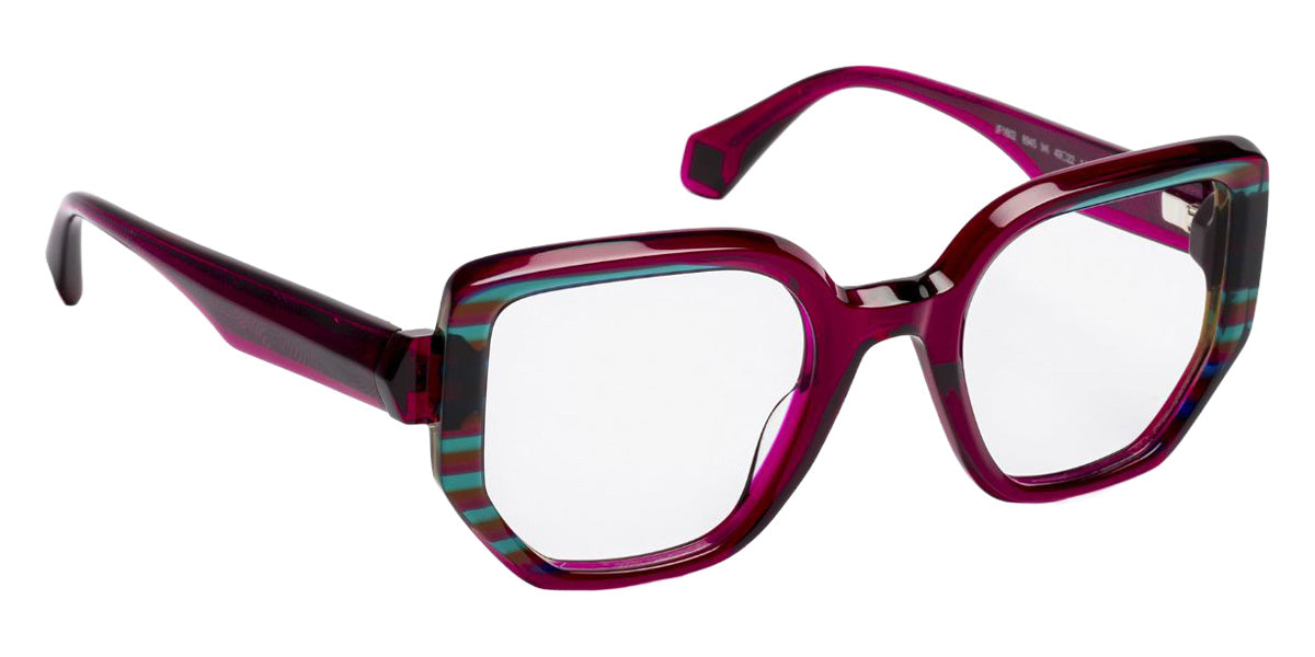 J.F. Rey JF1602 8945 49 - Plum/Green and Striped Peach #id:jfrjf16028945_s:108105