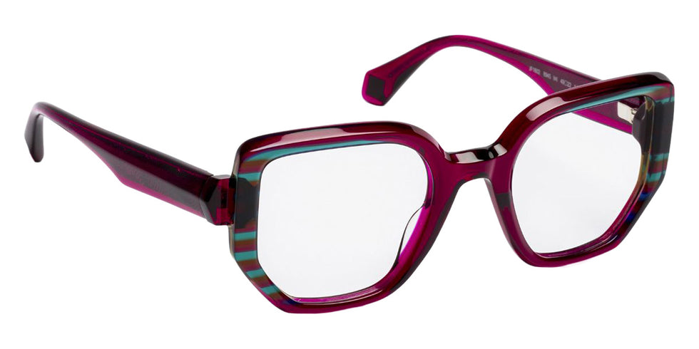 J.F. Rey JF1602 8945 49 - Plum/Green and Striped Peach #id:jfrjf16028945_s:108105