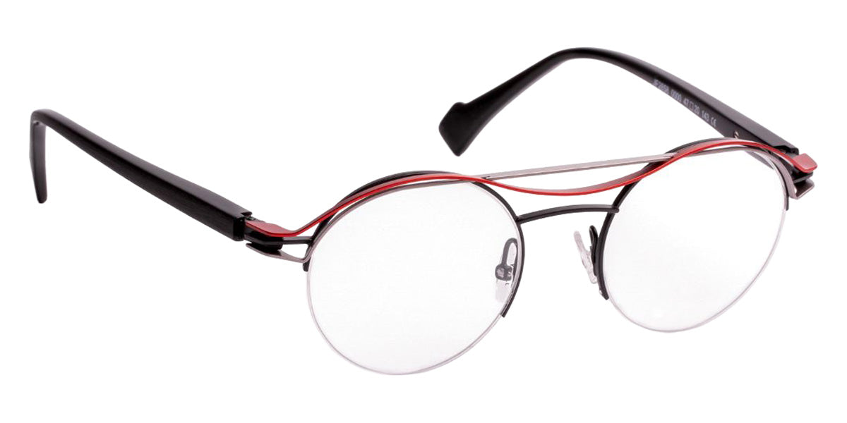 J.F. Rey JF2858 0000 47 - Black Satin/Red/Black #id:jfrjf28580000_s:100100