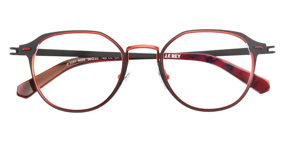 J.F. Rey JF3021 0035 50 - Matte Black/Red #id:jfrjf30210035_s:102100