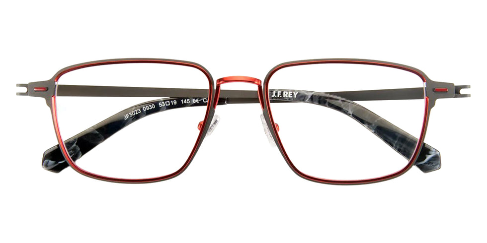 J.F. Rey JF3023 0930 53 - Gunmetal Satin/Red #id:jfrjf30230930_s:106100