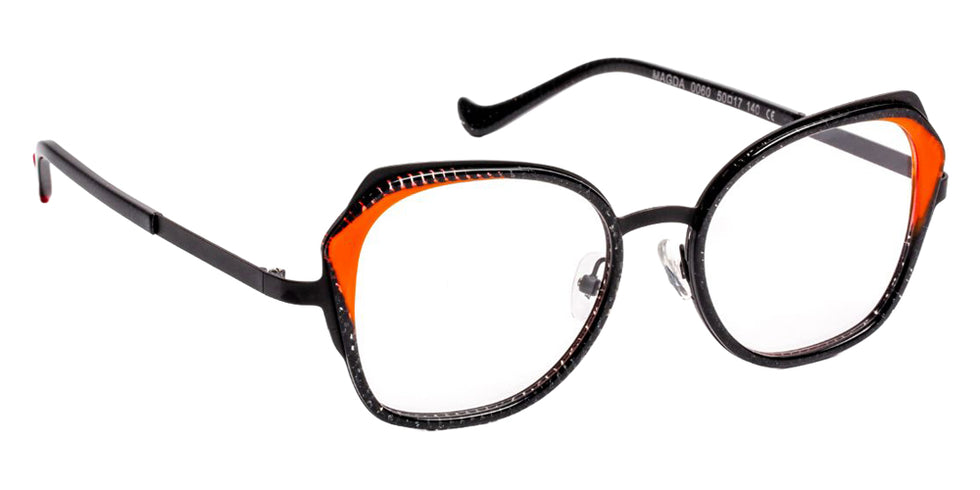 J.F. Rey Magda 0060 50 - Black/Orange/Black Satin #id:jfrmagda0060_s:100100