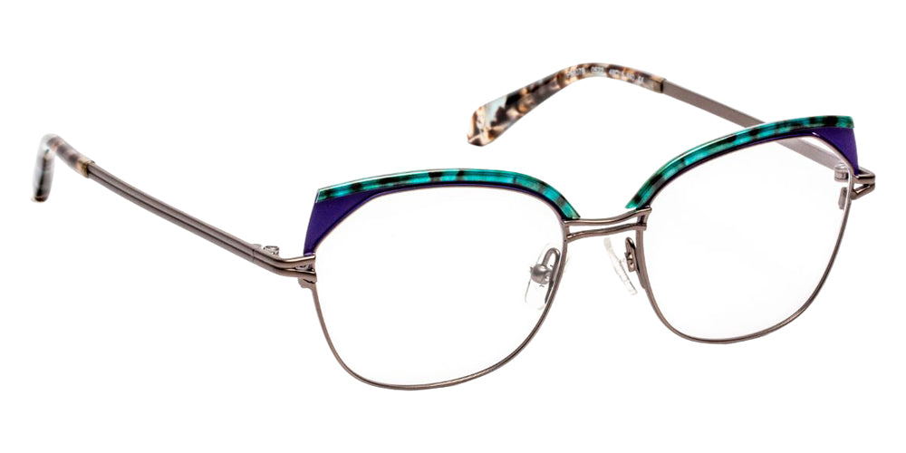 J.F. Rey PM078 0522 48 - Gunmetal Brushed/Turquoise/Blue #id:jfrpm0780522_s:100100