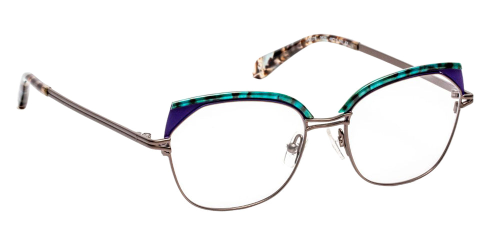 J.F. Rey PM078 0522 48 - Gunmetal Brushed/Turquoise/Blue #id:jfrpm0780522_s:100100