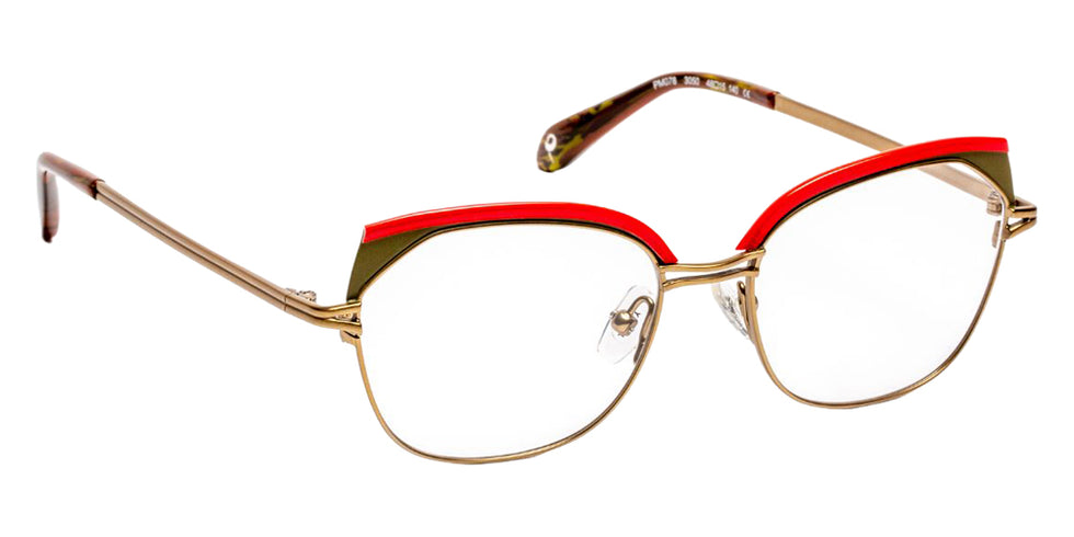 J.F. Rey PM078 3050 48 - Gold Brushed/Red/Khaki #id:jfrpm0783050_s:102100