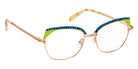 J.F. Rey PM078 5825 48 - Rose Gold Brushed/Blue/Anise Green #id:jfrpm0785825_s:104100