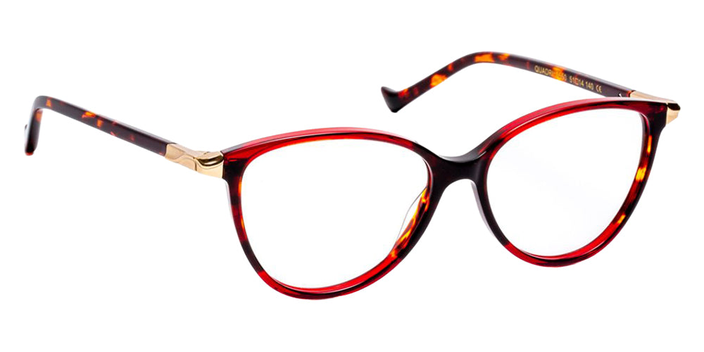 J.F. Rey Quadri 3550 51 - Tortoiseshell Burgundy/Satin Gold #id:jfrquadri3550_s:100100