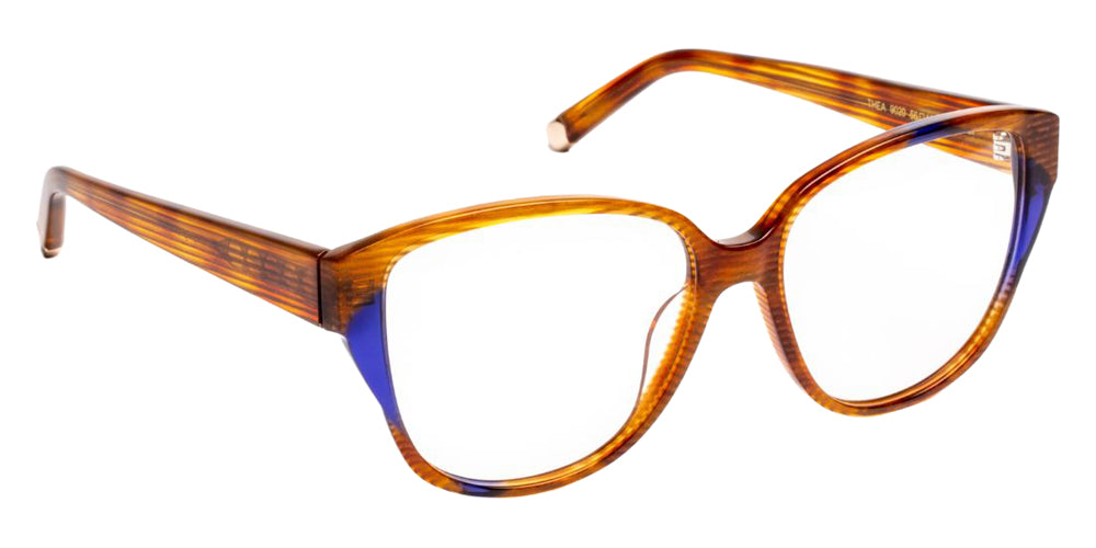 J.F. Rey Thea 9020 56 - Brown Striped/Blue Crystal #id:jfrthea9020_s:104100