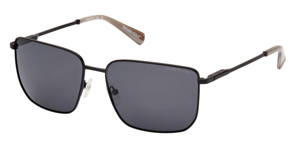 Kenneth Cole KC7268 02D 59 - Matte Black / Smoke Polarized #id:kc726802d_s:100105