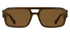 Lacoste L6102S 210 56 - Striped Brown #id:lal6102s210_s:104100