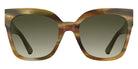 Longchamp LO717S 324 55 - Striped Khaki Brown Havana #id:lclo717s324_s:100100