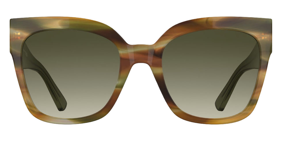 Longchamp LO717S 324 55 - Striped Khaki Brown Havana #id:lclo717s324_s:100100