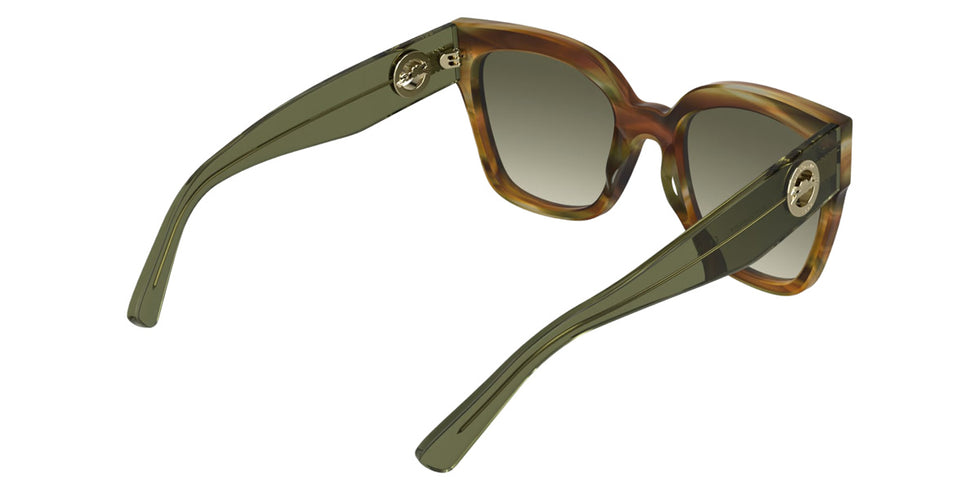 Longchamp LO717S 324 55 - Striped Khaki Brown Havana #id:lclo717s324_s:100125