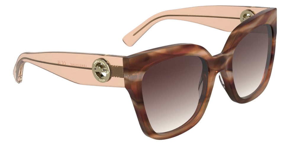 Longchamp LO717S 848 55 - Striped Brick Brown Havana #id:lclo717s848_s:102135