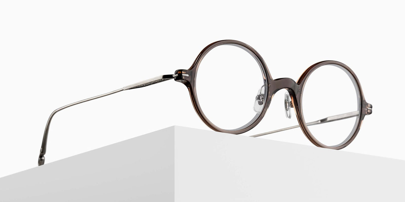 Matsuda M2054 46 - Taupe/Antique Silver #id:m2054taupeantiquesilverclearlensoptical_s:102105