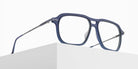 Matsuda M2062 56 - Matte Navy/Antique Silver #id:m2062mattenavyantiquesilverclearlens56_s:100105