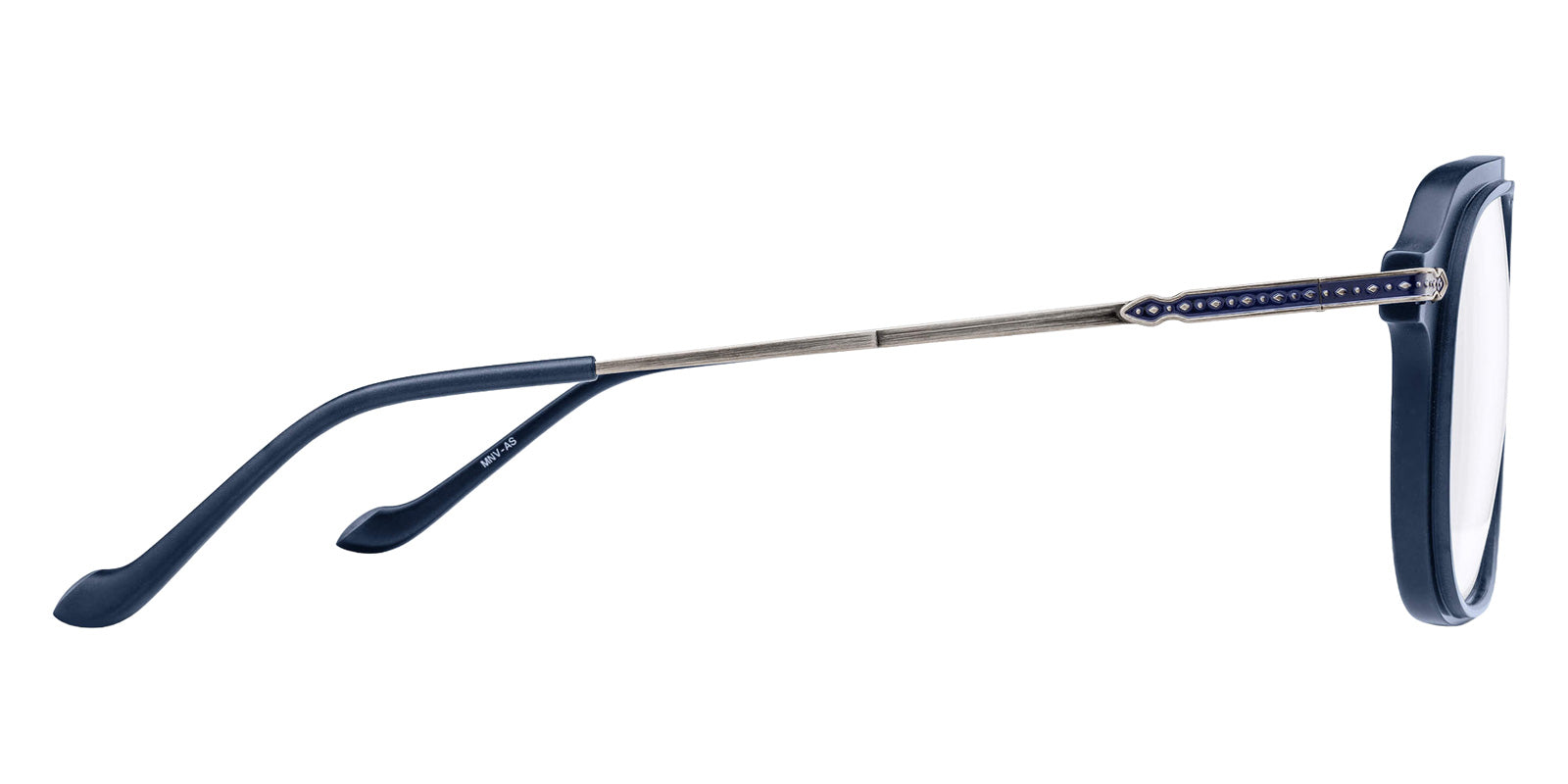 Matsuda M2062 56 - Matte Navy/Antique Silver #id:m2062mattenavyantiquesilverclearlens56_s:100110