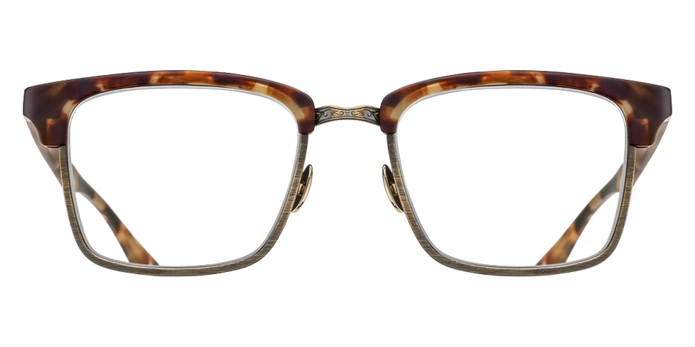 Matsuda M2063 52 - Matte Brown/Antique Gold #id:m2063mattebrownantiquegoldclearlensoptical_s:106100