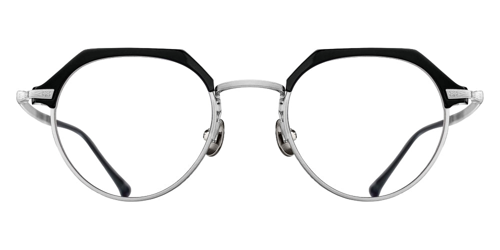 Matsuda M2064 48 - Black/Brushed Silver #id:m2064blackbrushedsilverclearlensoptical_s:100100